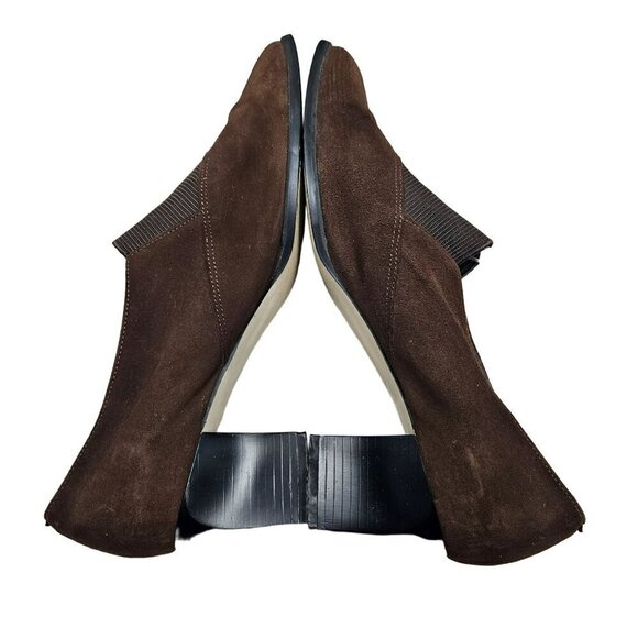 Magdesians California Women's Brown Suede Block Heel‎ Shoes 9.5 Neutral Workwear - Picture 7 of 15